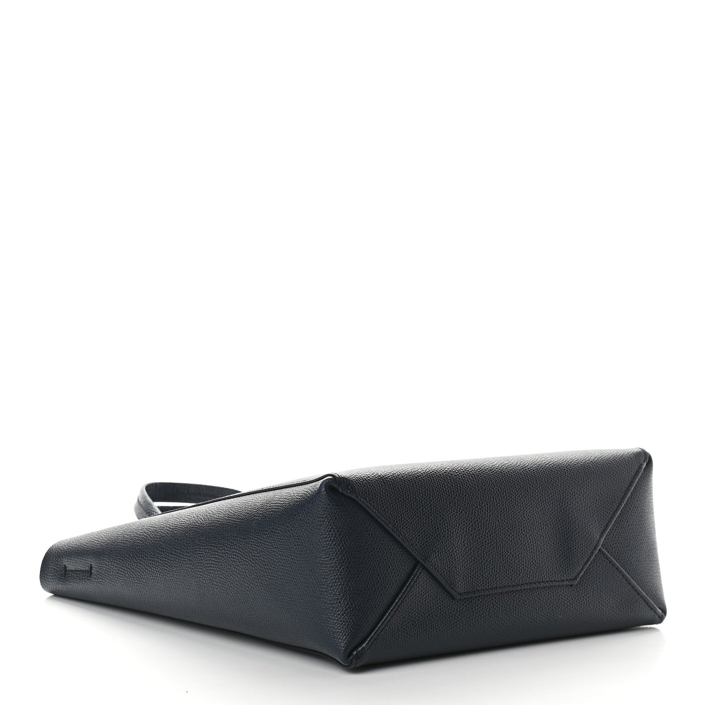 Grained Calfskin Small Vertical Cabas Black