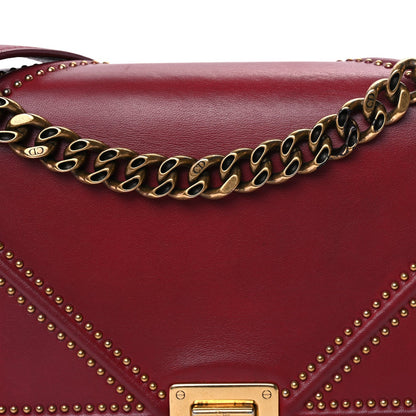 Christian Dior Calfskin Studded Medium Diorama Flap Bag Red 6 of 7