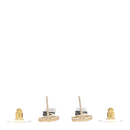 Chanel Metal Enamel CC Logo Drop Earrings Pink 3 of 4