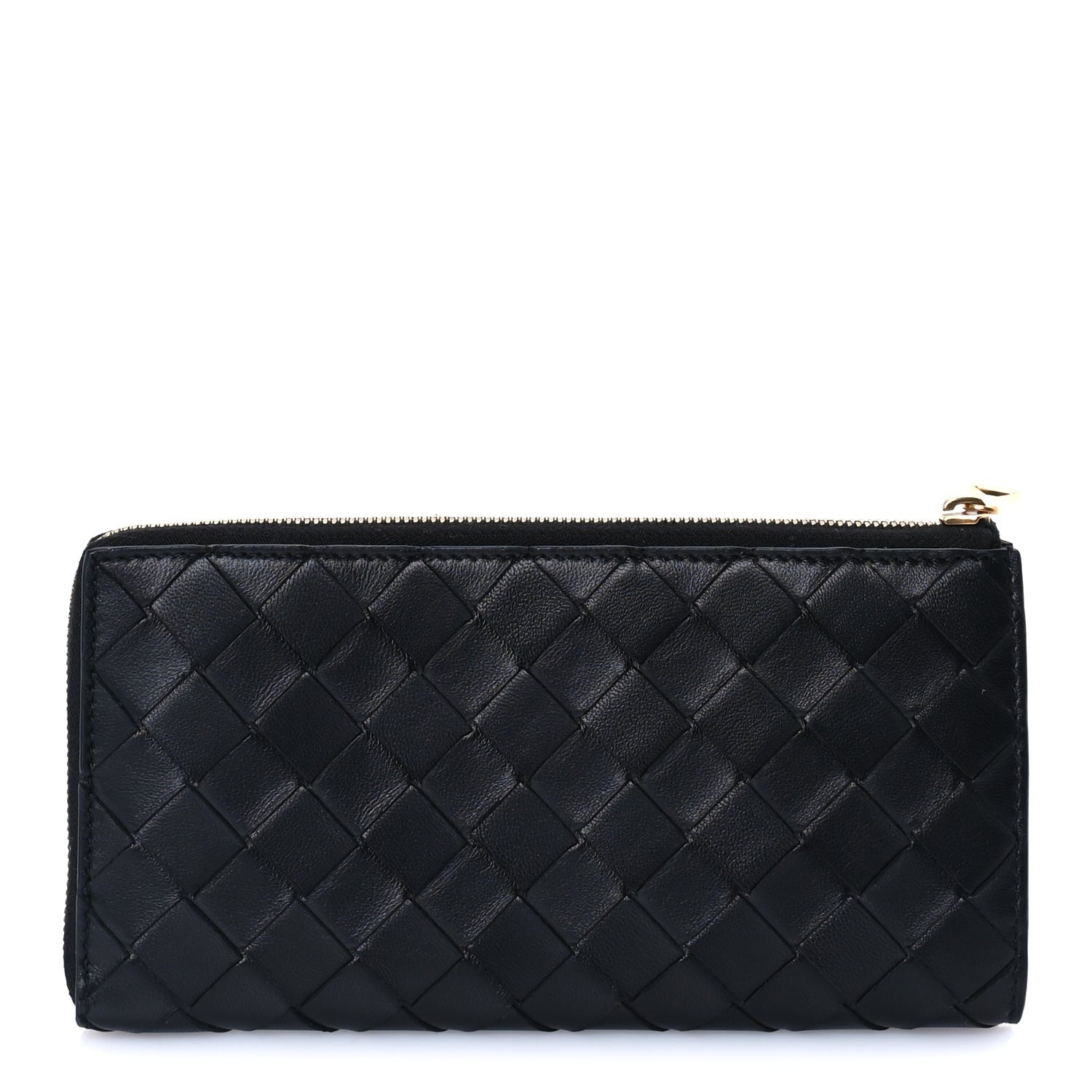 Bottega Veneta Nappa Intrecciato Zip Around Wallet Black 1 of 7