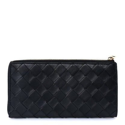Bottega Veneta Nappa Intrecciato Zip Around Wallet Black 1 of 7