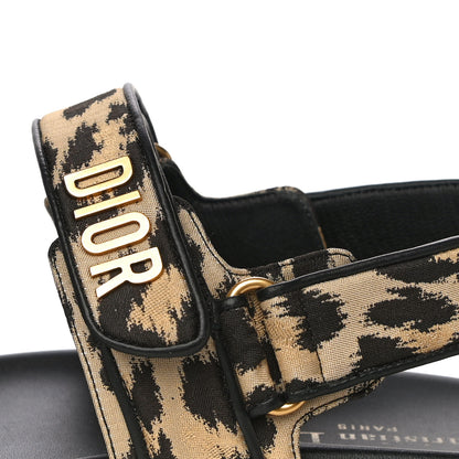 Christian Dior Technical Fabric Mizza Print DiorAct Sandals 41 Beige Multicolor 10 of 14