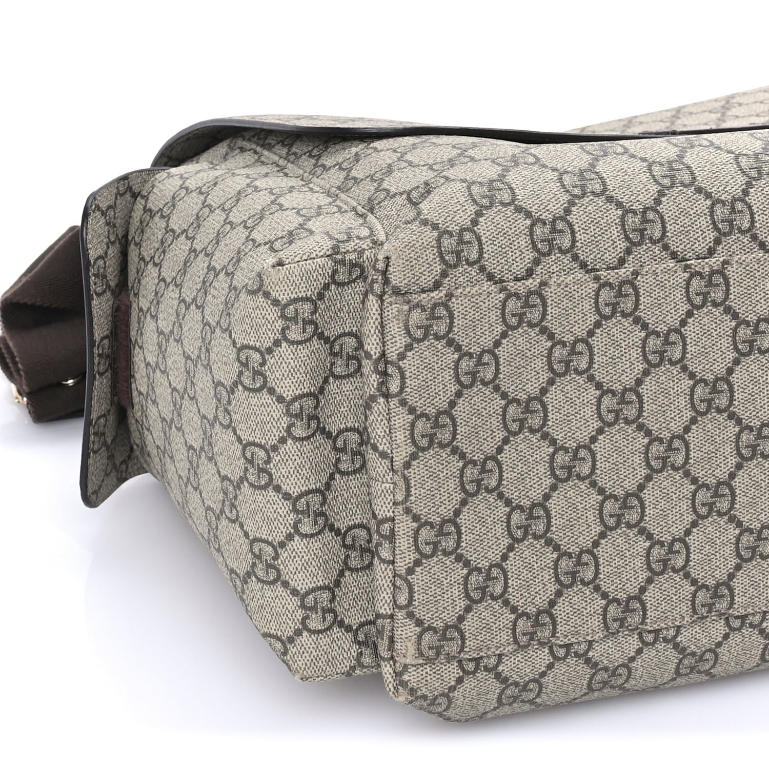 Gucci GG Plus Monogram Messenger Diaper Bag  Dark Brown 7 of 7