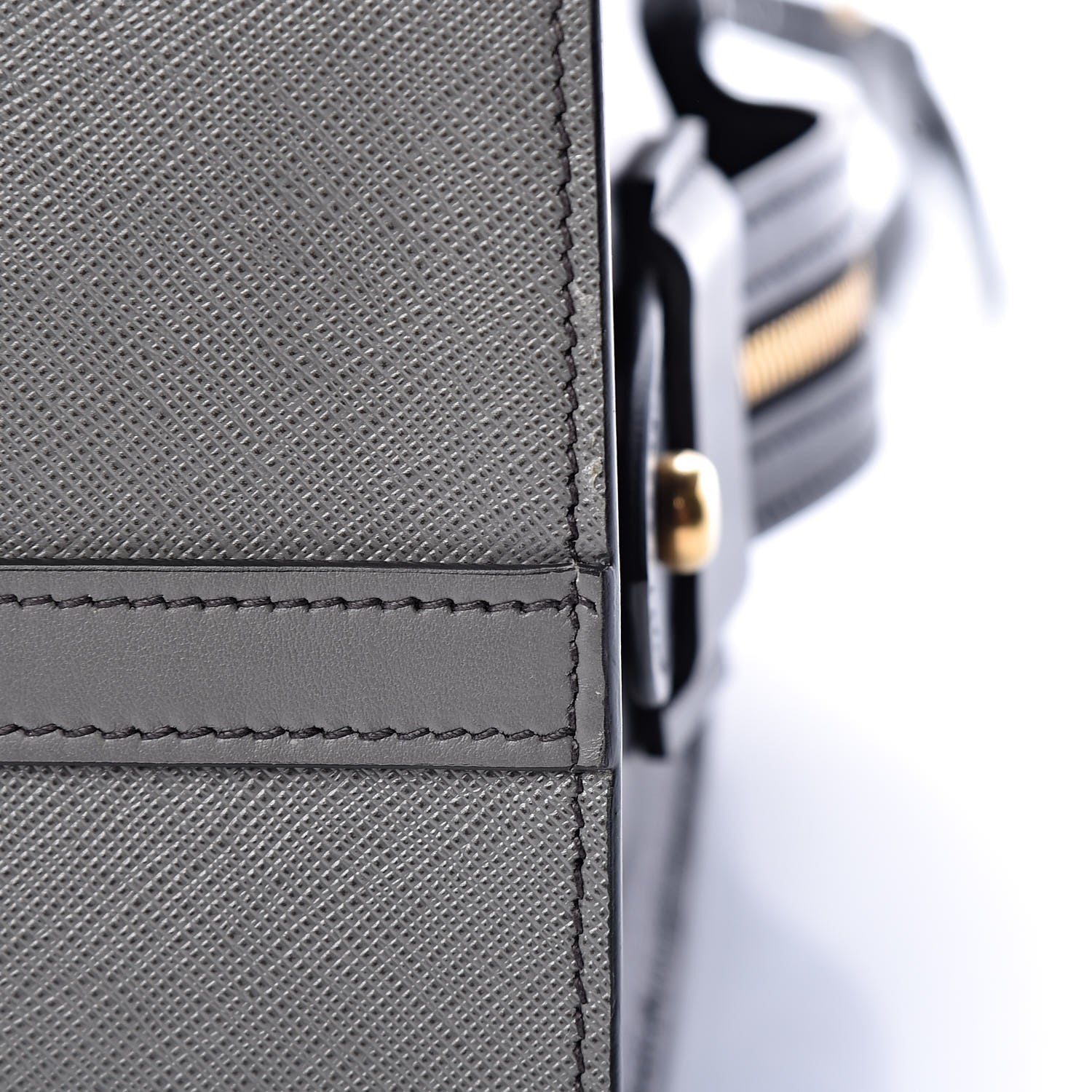 Prada Saffiano City Calf Medium Esplanade Tote Mercurio Black 11 of 11