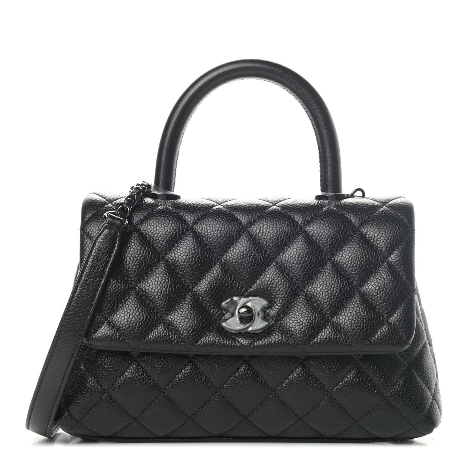 Chanel Caviar Quilted Mini Coco Handle Flap So Black 1 of 4