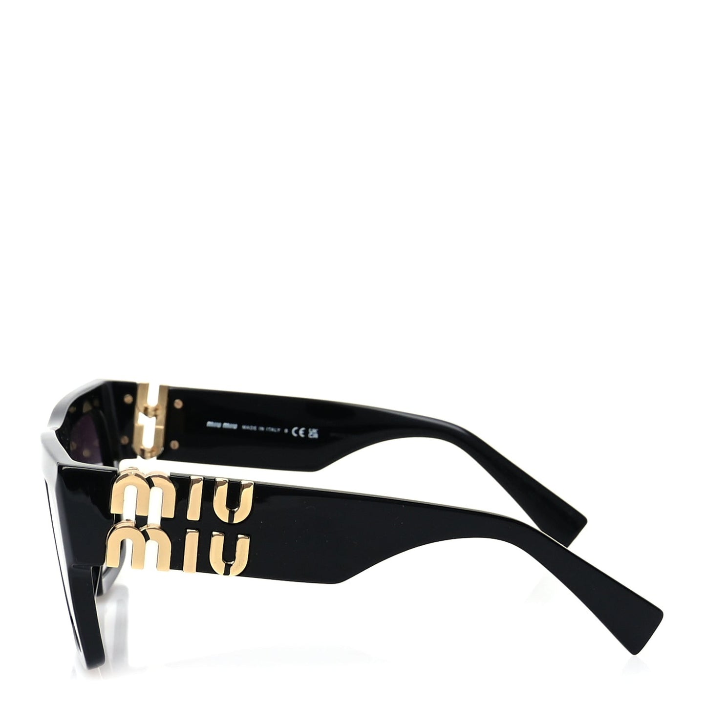 Acetate Rectangle Sunglasses SMU 10W Black