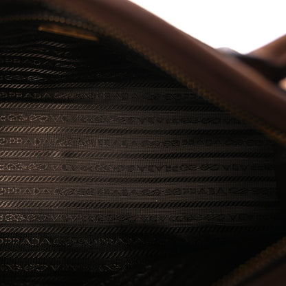 Prada Nubuck Triangle Medium Bonnie Shoulder Bag Cacao 4 of 8