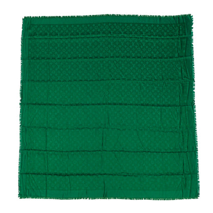 Louis Vuitton Silk Wool Monogram Shawl Green 1 of 4