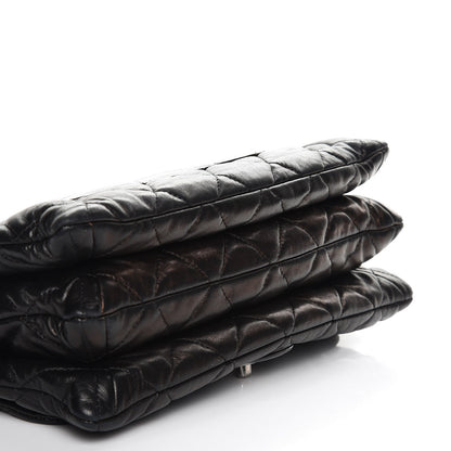 Chanel Lambskin Quilted 3 Accordion Flap Bag Black 9 of 12