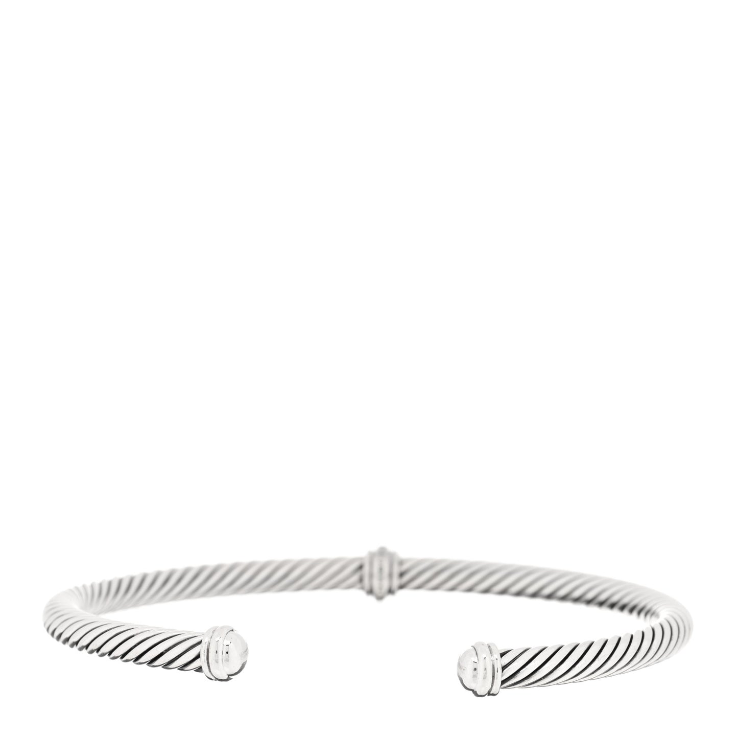 Sterling Silver Diamond 4mm Cable Classics Single Station Bracelet