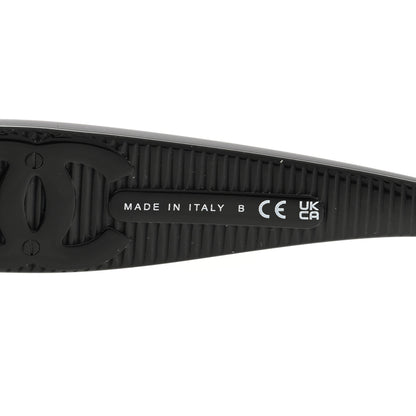 Chanel Acetate Shield Sunglasses 5495A Black 5 of 8