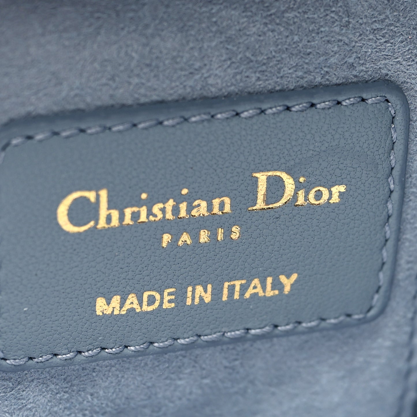 Lambskin Cannage Micro Lady Dior Vanity Case Blue