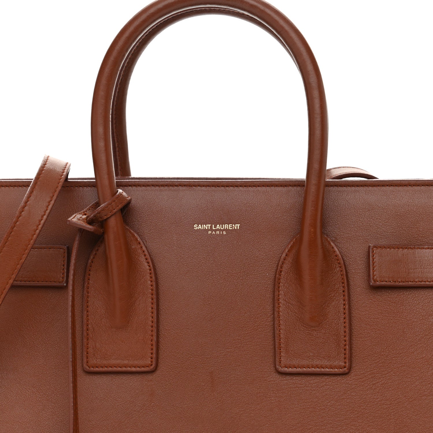 Saint Laurent Calfskin Small Sac de Jour Cognac 7 of 16