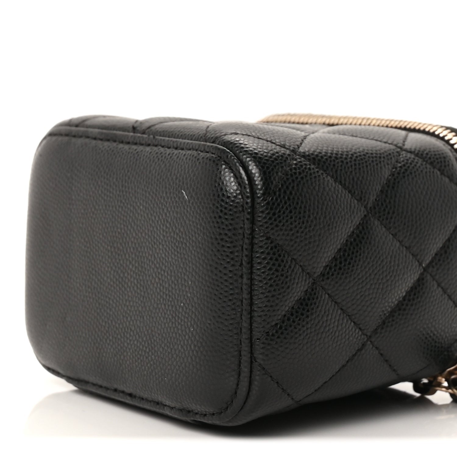 Chanel Caviar Quilted Mini Vanity Case With Chain  Black 8 of 8