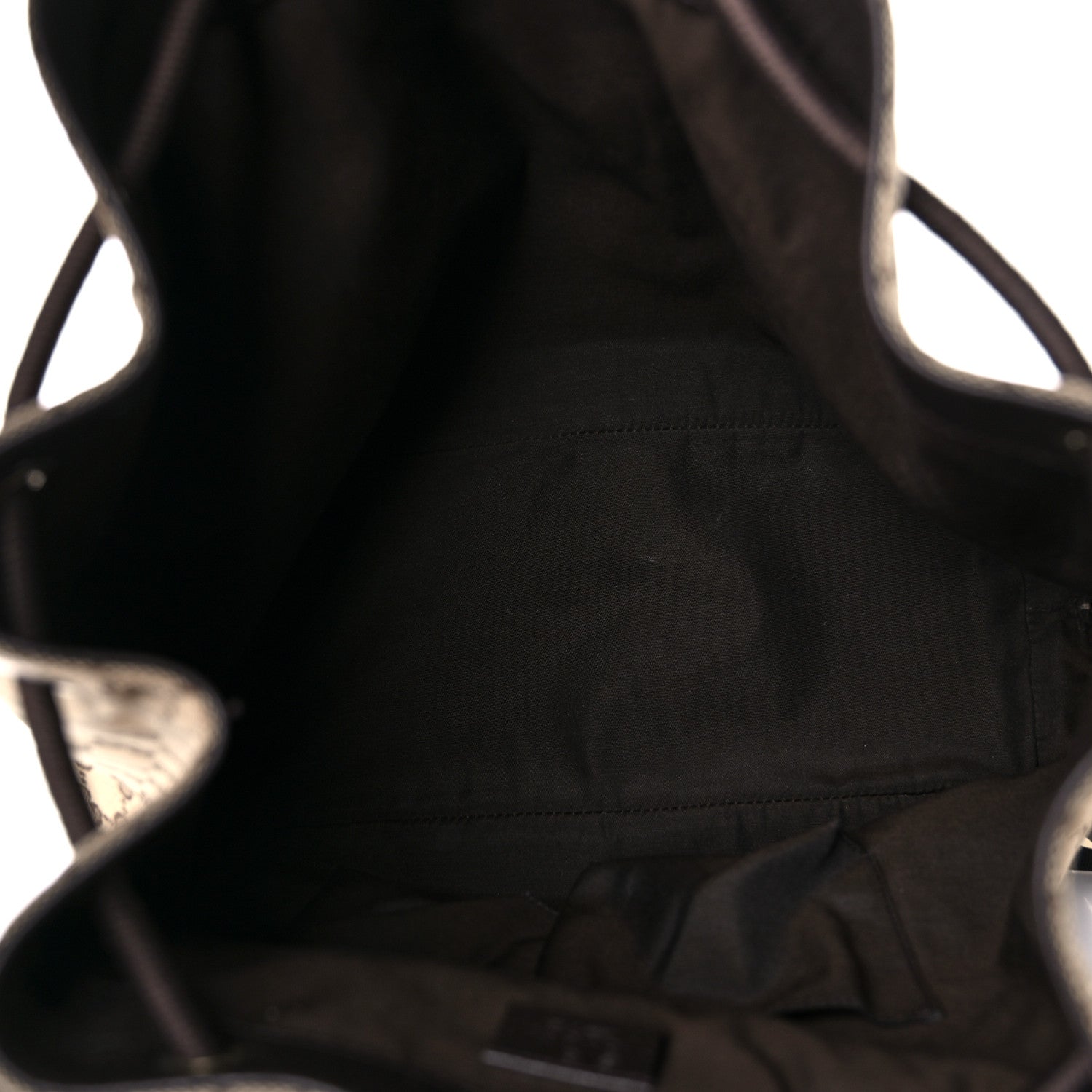 Gucci Monogram Dollar Calfskin O Drawstring Backpack Beige Ebony Testa di Moro Dark Chocolate 6 of 17