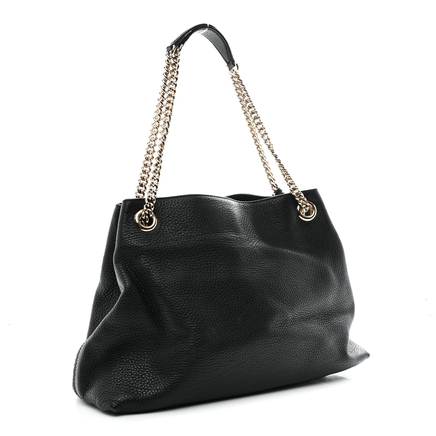 Gucci Pebbled Calfskin Medium Soho Chain Shoulder Bag Black 5 of 19