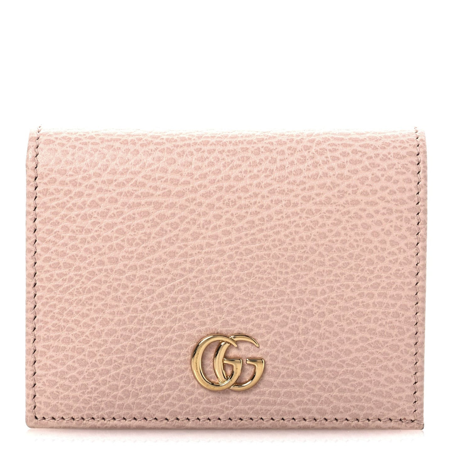 Dollar Calfskin GG Marmont Card Case Perfect Pink