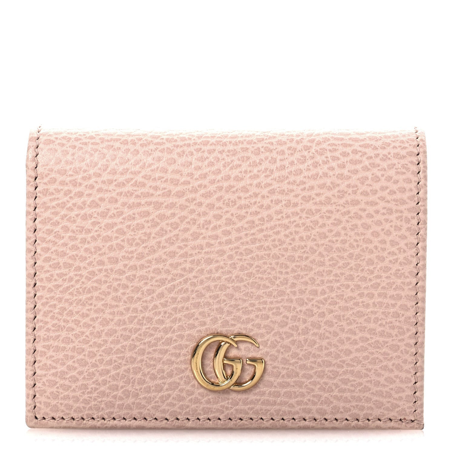 Gucci Dollar Calfskin GG Marmont Card Case Perfect Pink 1 of 7