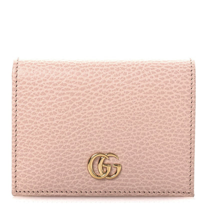 Gucci Dollar Calfskin GG Marmont Card Case Perfect Pink 1 of 7