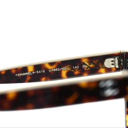 Chanel Acetate Logo Shield Sunglasses 5418  Tortoise 6 of 7