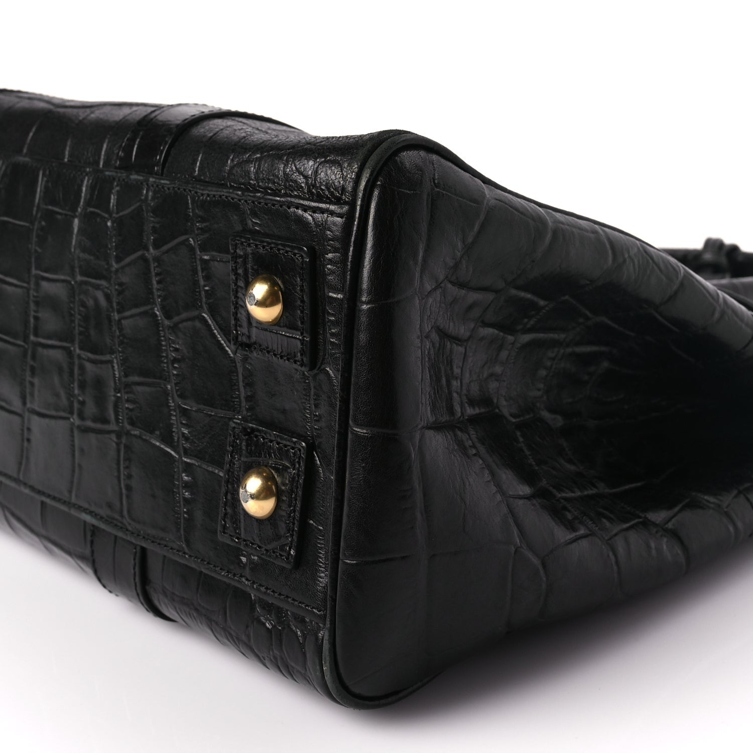 Mulberry Calfskin Crocodile Embossed Bayswater Black 8 of 8
