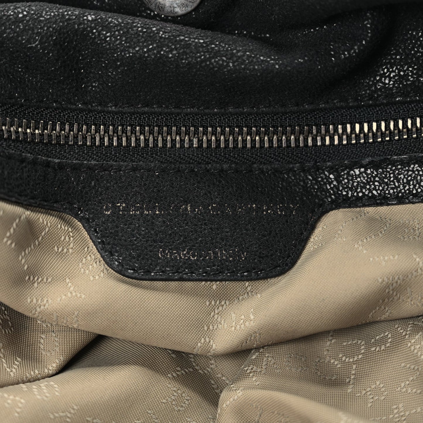 Shaggy Deer Small Falabella Fold Over Tote Black