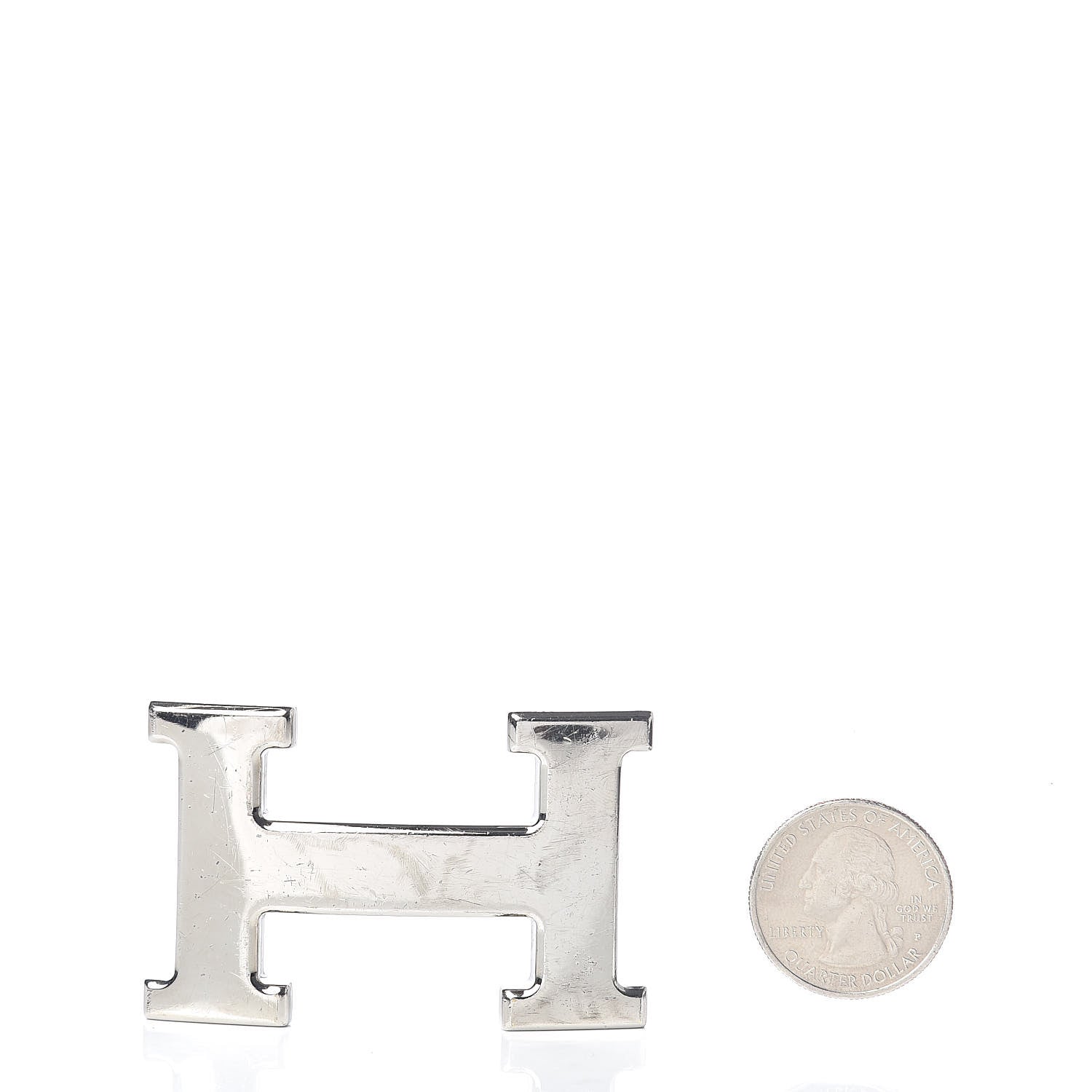 Hermes Polished Palladium 32mm H Belt Buckle Silver 2 of 4