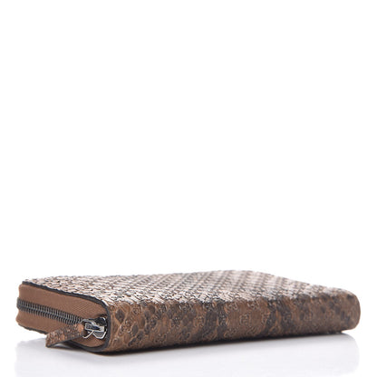 Gucci Python Microguccissima GG Zip Around Wallet Brown 5 of 9