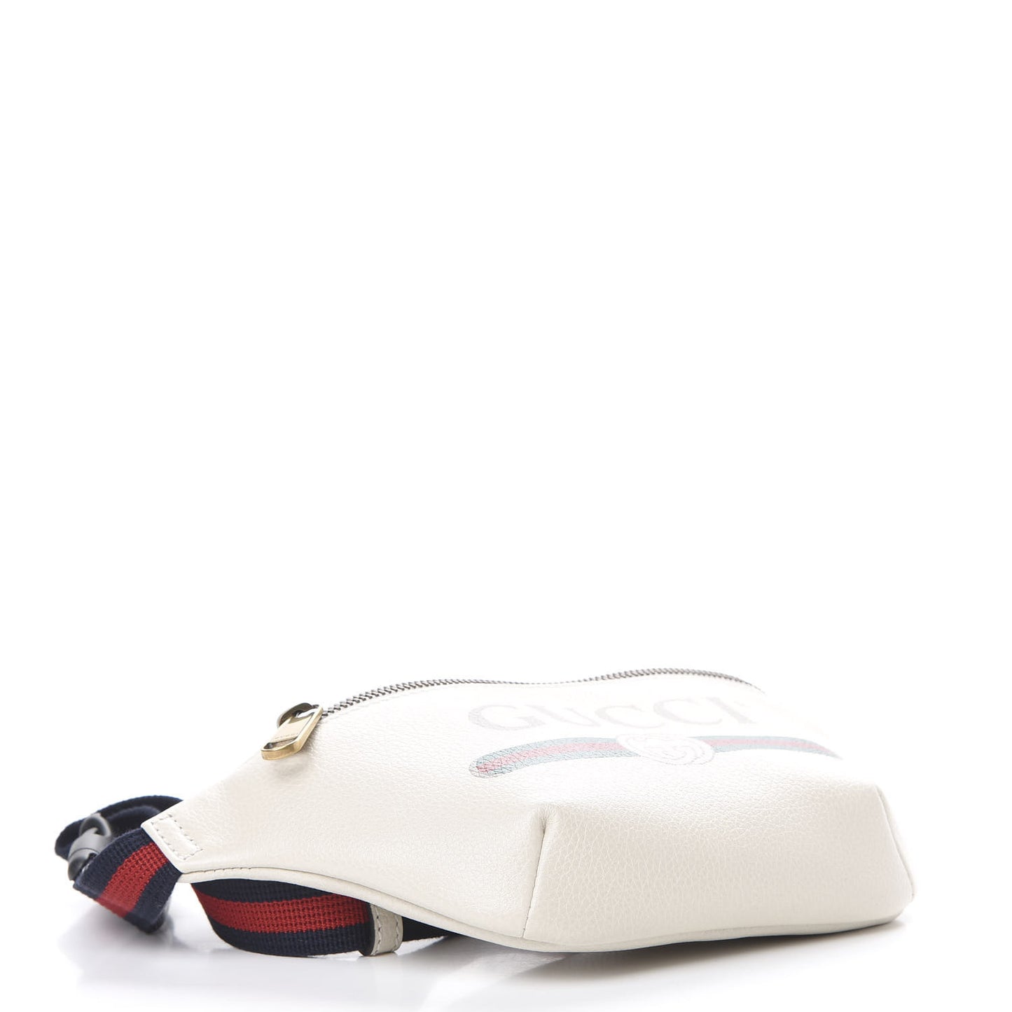Grained Calfskin Small Logo Belt Bag White
