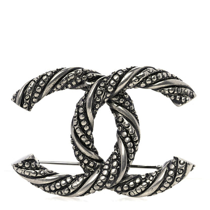 Chanel Ruthenium Twisted CC Brooch 1 of 4