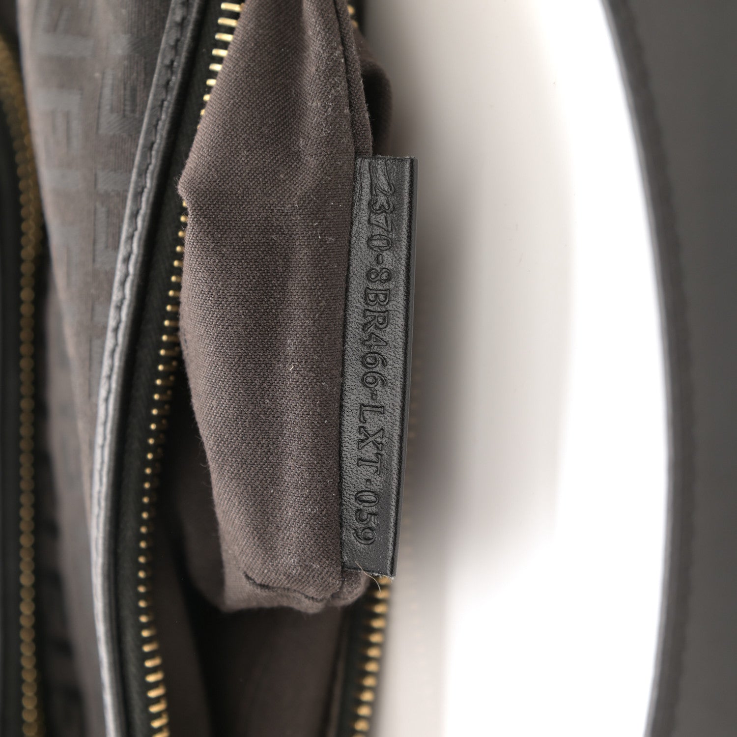 Fendi Zucchino Cuoio Chef Pocket Shoulder Bag Black 6 of 16