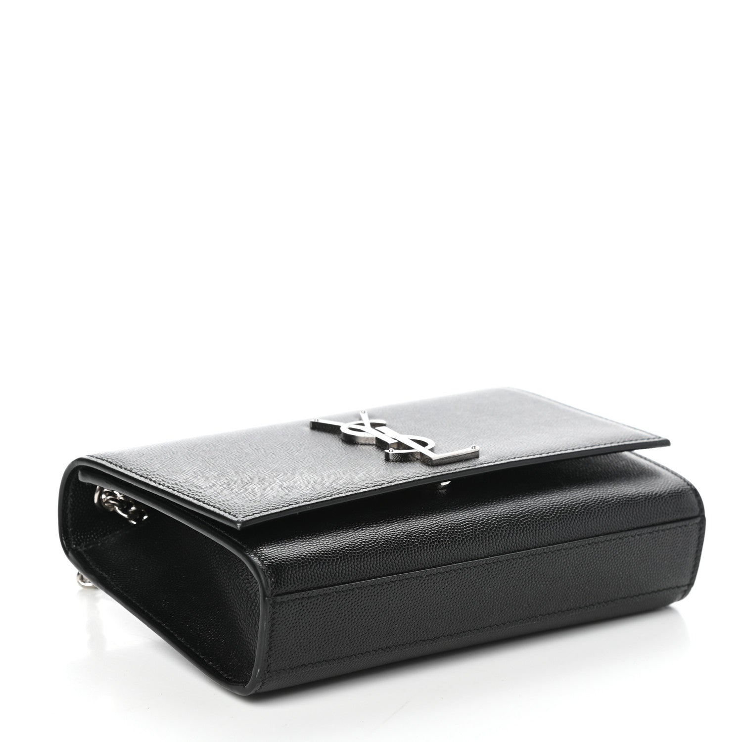 Saint Laurent Grain De Poudre Small Monogram Kate Satchel Black 4 of 9