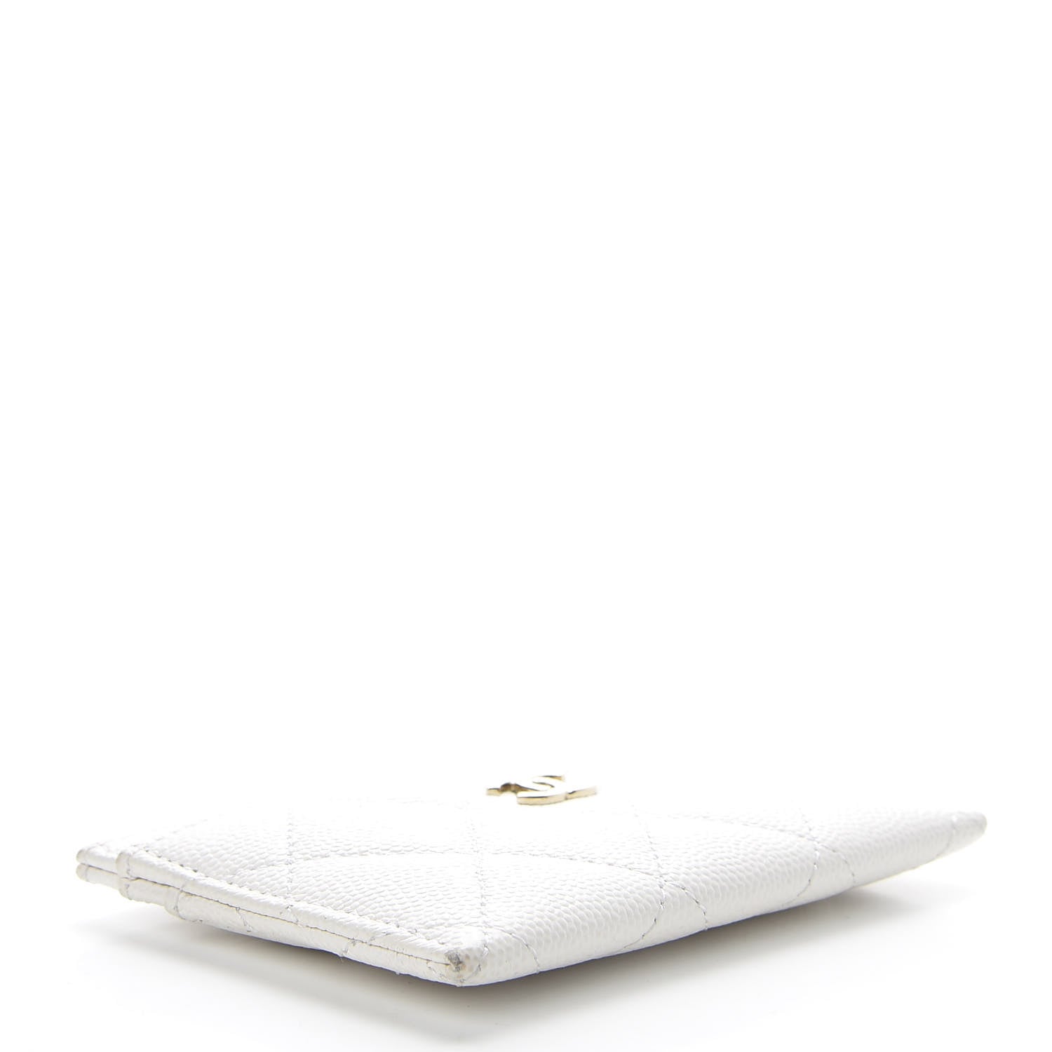 Chanel Caviar Quilted Card Holder White 4 of 11