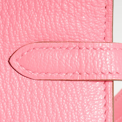 Hermes Chevre Mysore Kelly Longue Wallet Rose Confetti 16 of 17