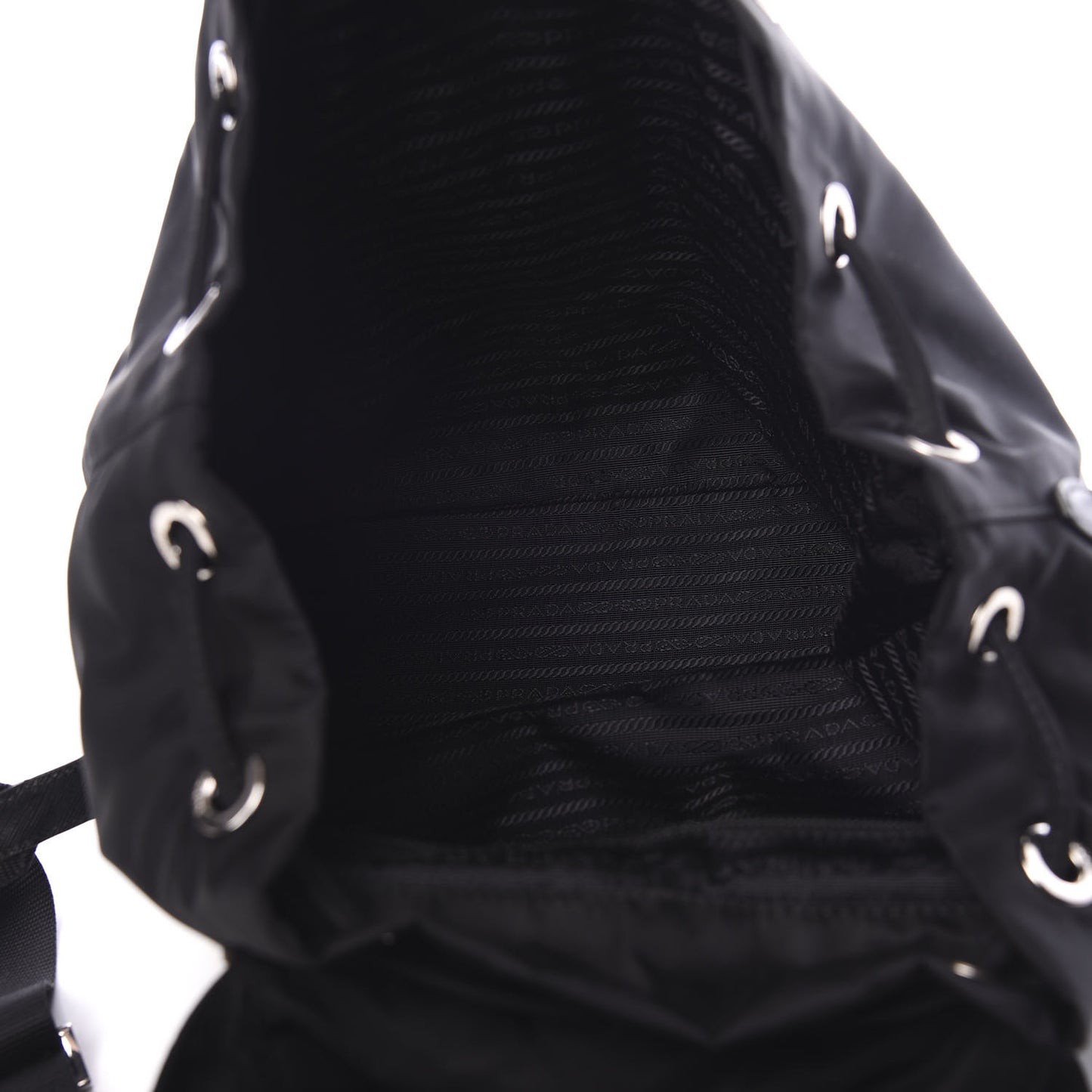 Tessuto Nylon Saffiano Medium Backpack Black