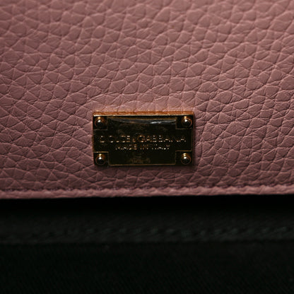 Dolce & Gabbana Drummed Calfskin Rosaria Shoulder Bag Pink 6 of 11