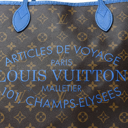 Louis Vuitton Monogram Articles de Voyage Ikat Neverfull GM Grand Blue 9 of 9