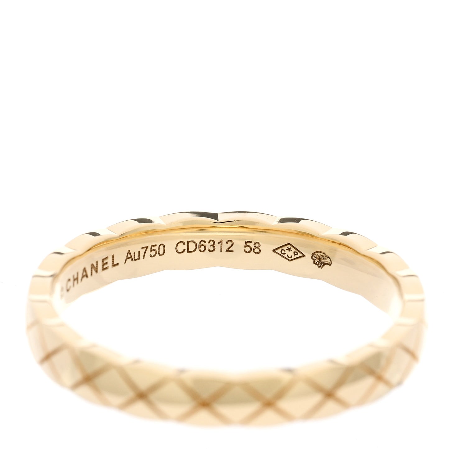 18K Yellow Gold Mini Coco Crush Ring 58 8.25