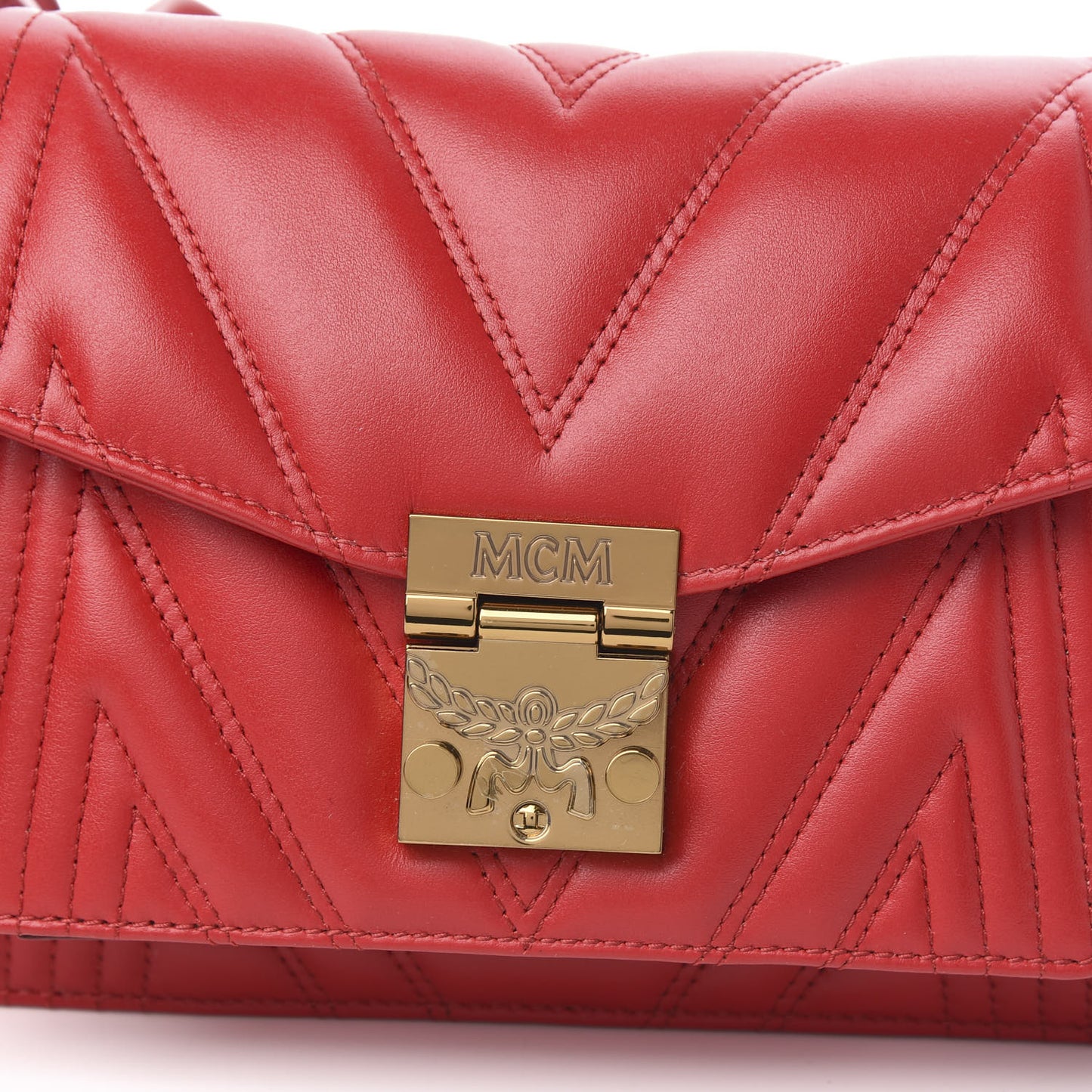 Lambskin Quilted Small Patricia Crossbody Bag Ruby Red