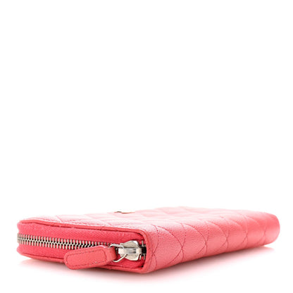 Chanel Caviar Quilted Large Gusset Zip Around Wallet Pink 4 of 7