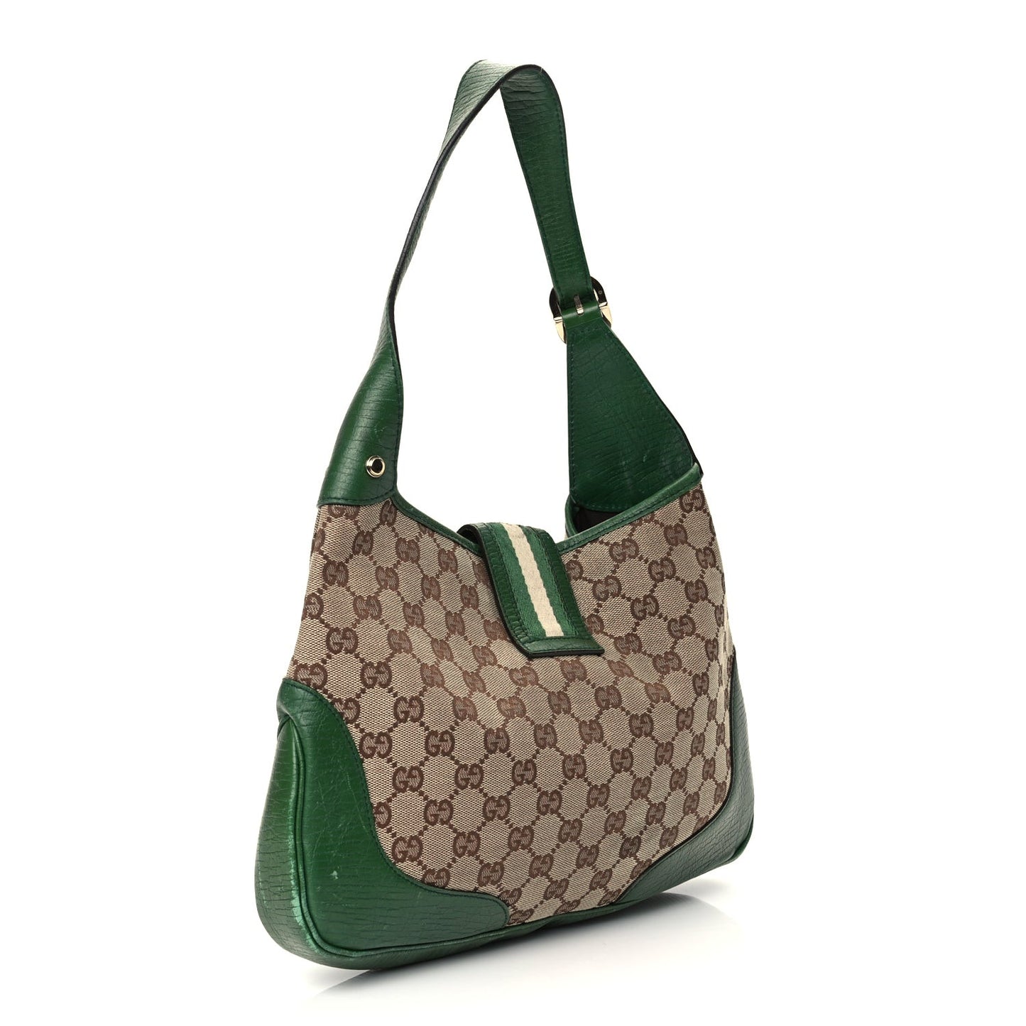 Monogram Web Junco Small Hobo Green