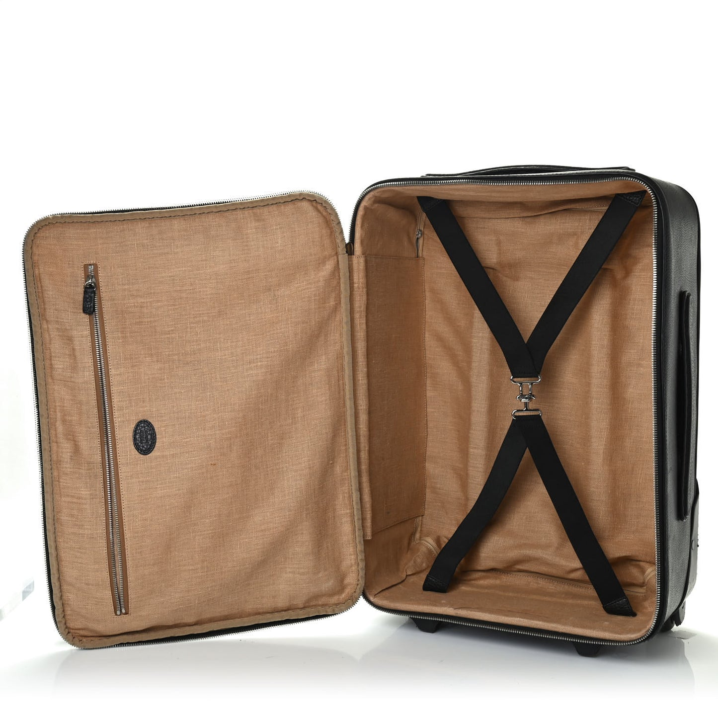 Calfskin Carry On Luggage Black