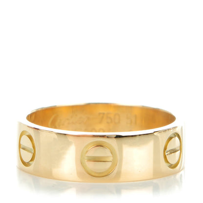 Cartier 18K Yellow Gold 5.5mm LOVE Ring 51 5.75 1 of 4