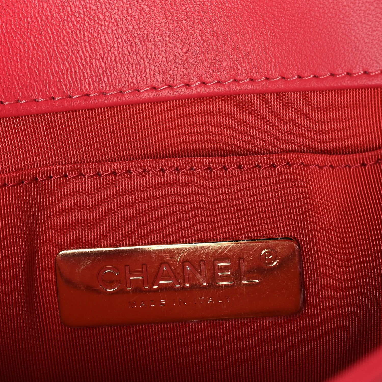 Chanel Lambskin Calfskin Quilted Shoulder Flap Bag  Red 5 of 9