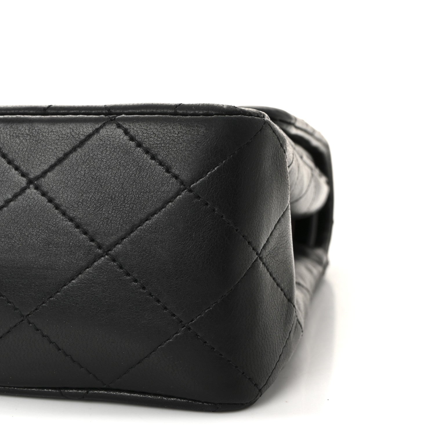 Chanel Lambskin Quilted Medium Double Flap Black 10 of 10