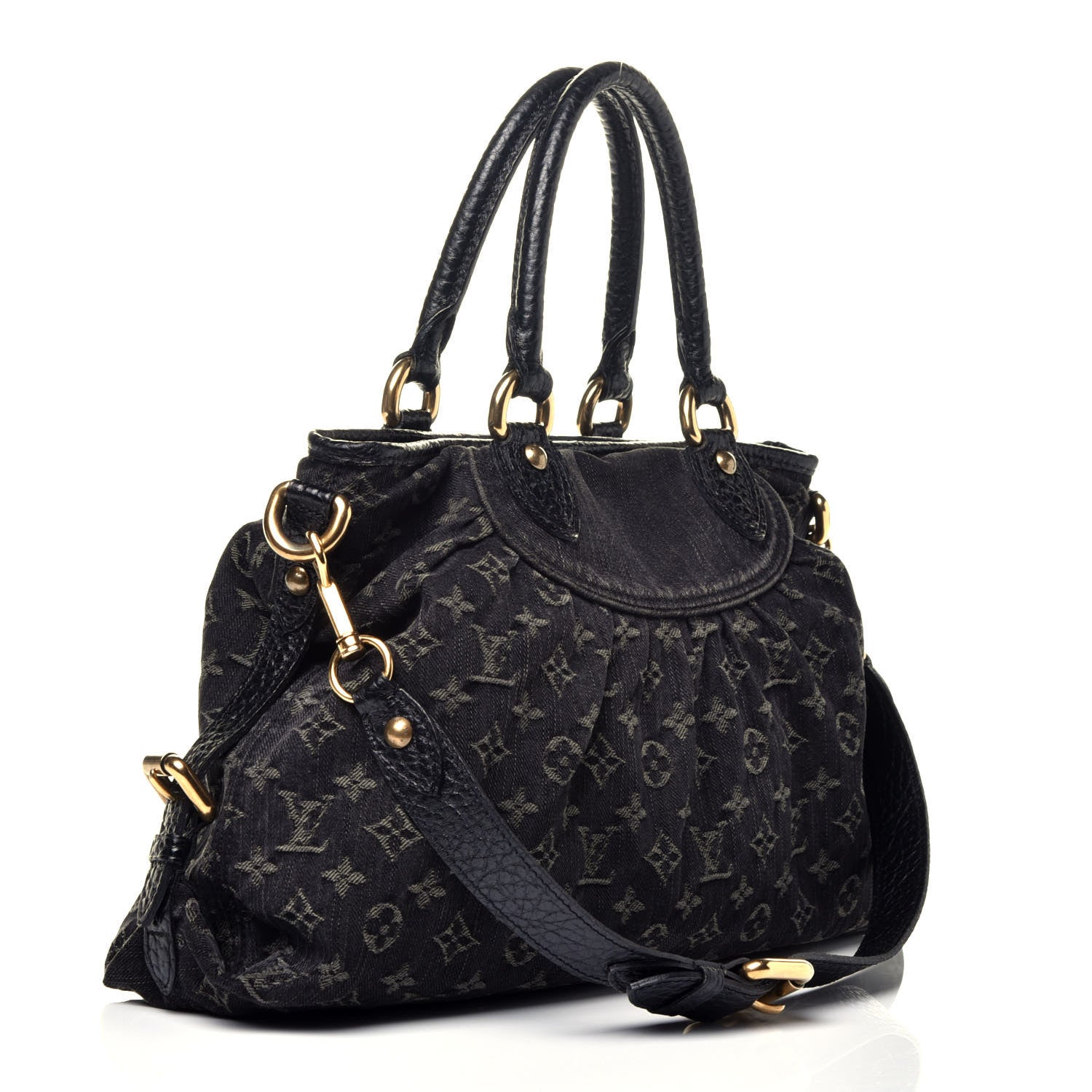 Louis Vuitton Denim Neo Cabby MM Black 4 of 9