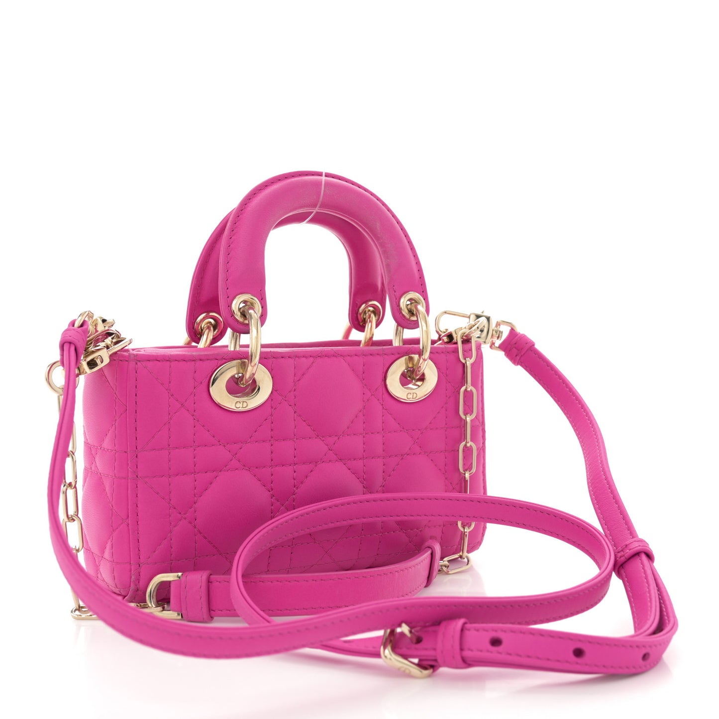 Lambskin Cannage Micro Lady D-Joy Rani Pink