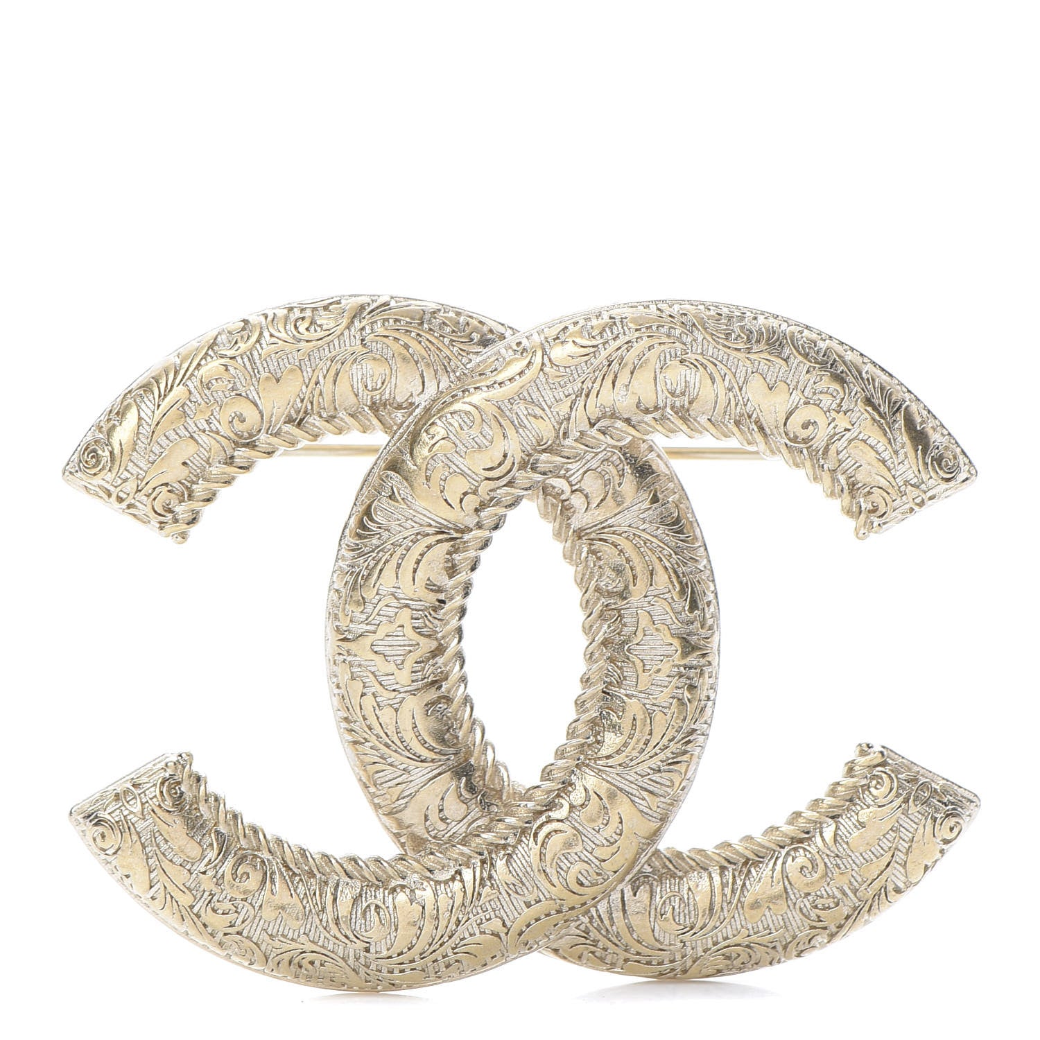 Chanel CC Large Brooch Gold 1 of 5