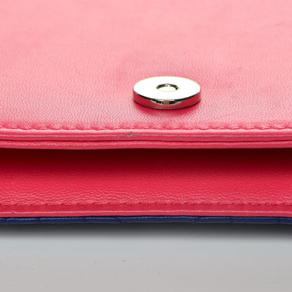 Christian Dior Lambskin Cannage Tri-Color Lady Dior Convertible Clutch Blue 12 of 13