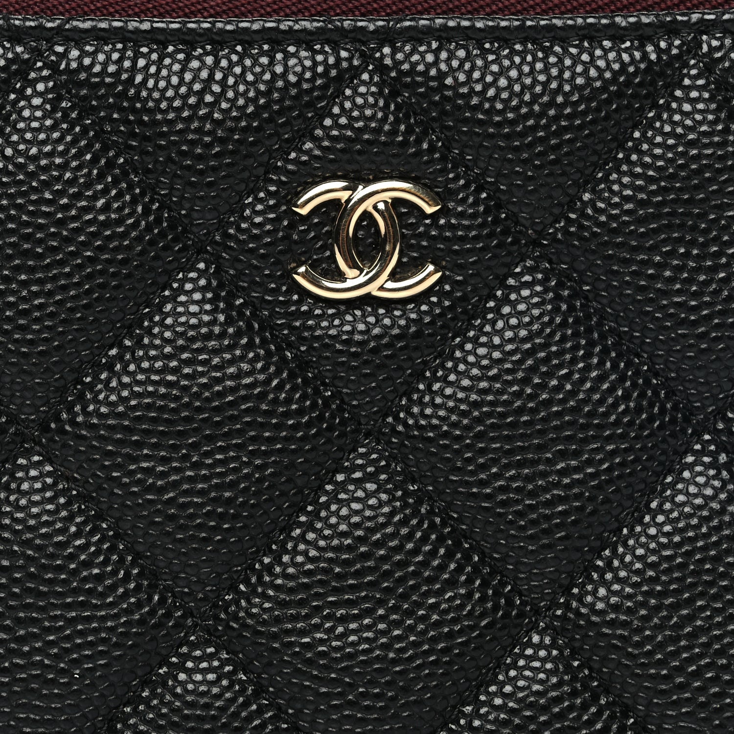 Chanel Caviar Quilted Small Cosmetic Case Black 5 of 9